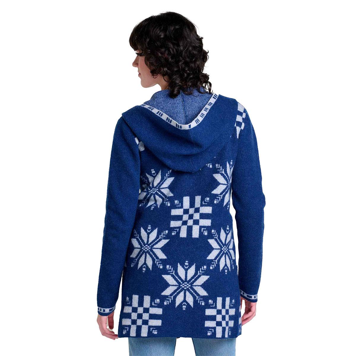 Toad&Co Merino Heartfelt Hoodie Women's in Midnight Snowflakes